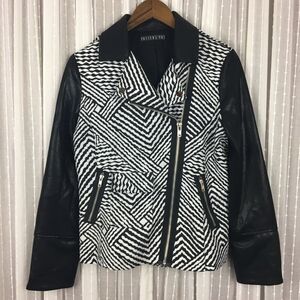 Potter’s Pot Graphic Striped Motorcycle Jacket